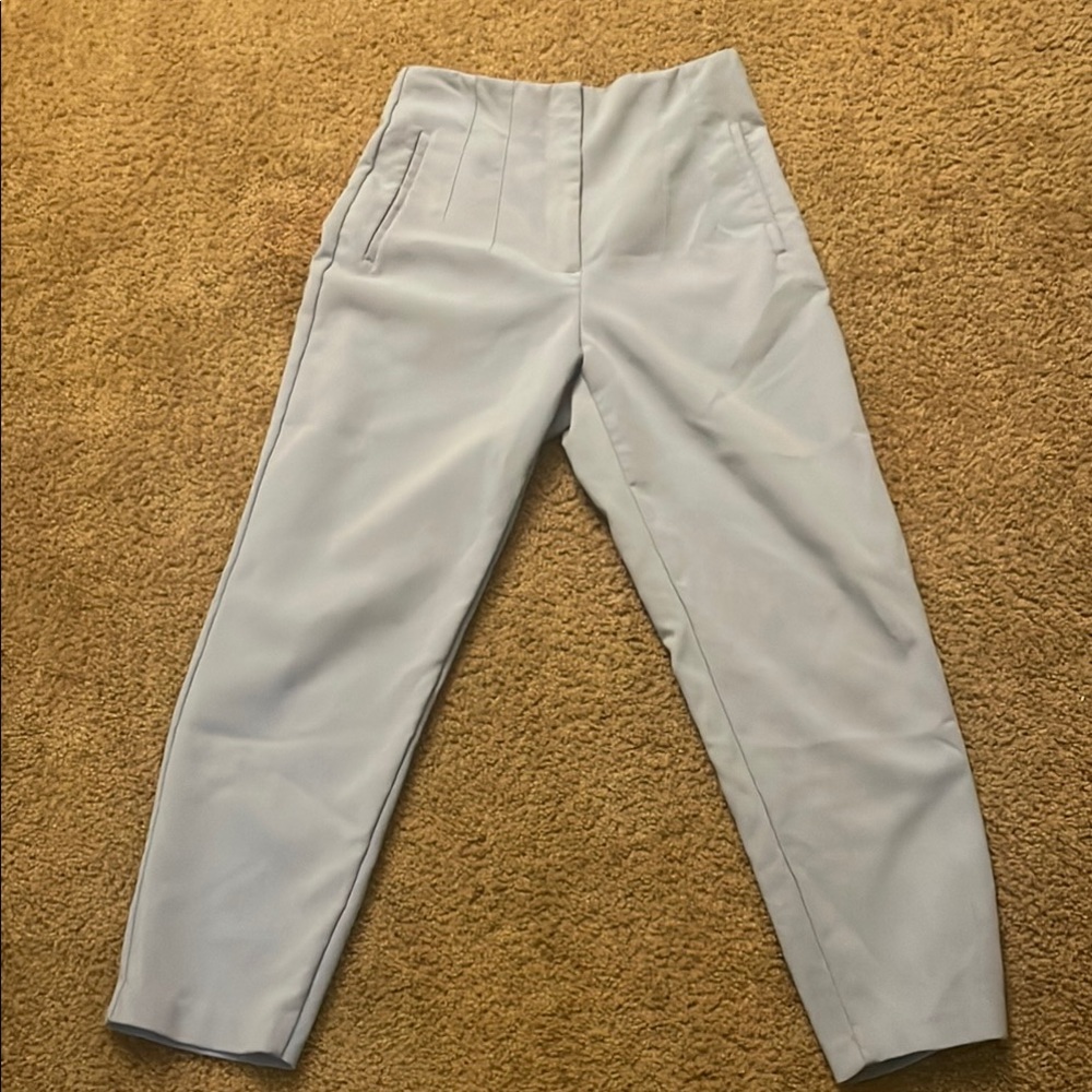 Light Blue High-Waisted Pants
